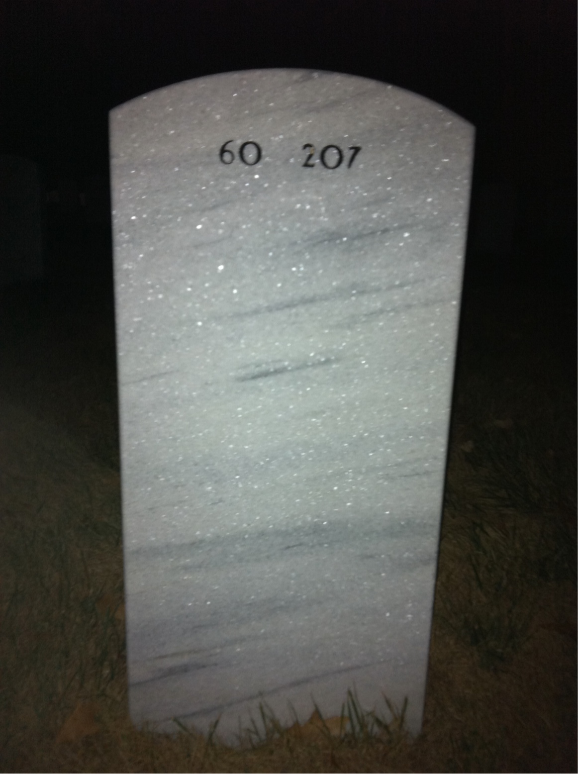 Back of headstone — Fred Daggett