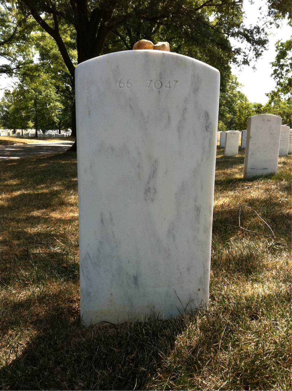 Back of headstone — Claude Bache