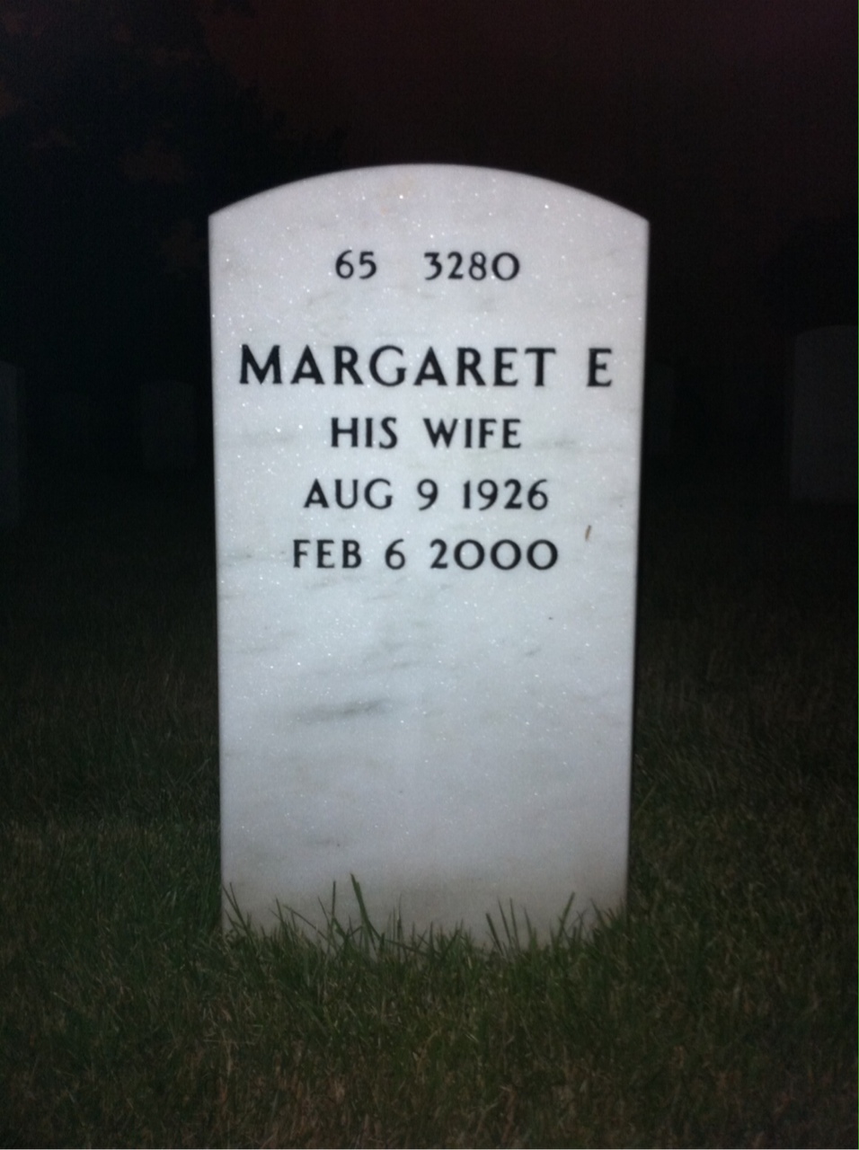 Back of headstone — Donald Morgan