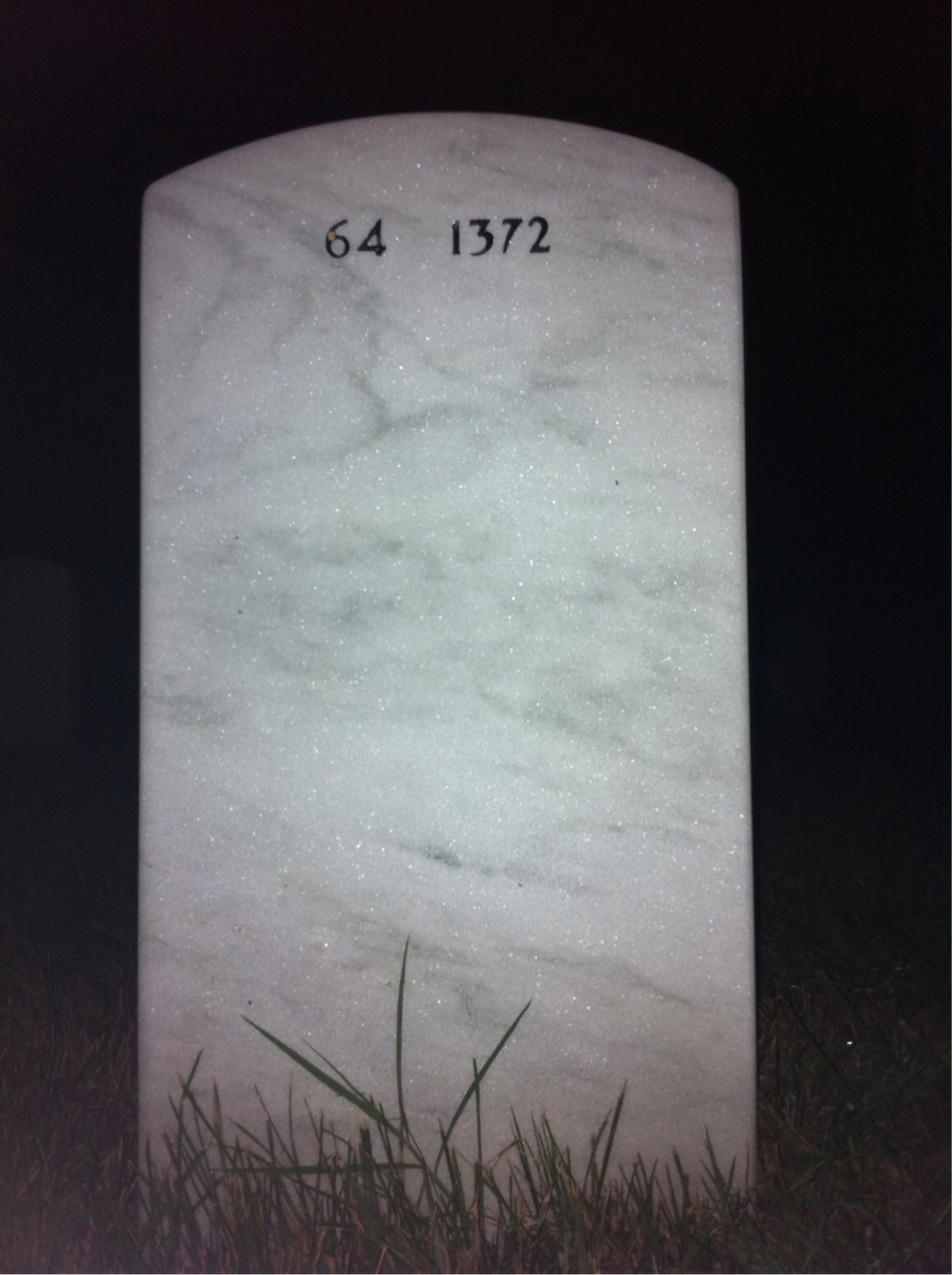 Back of headstone — Daniel Birmingham