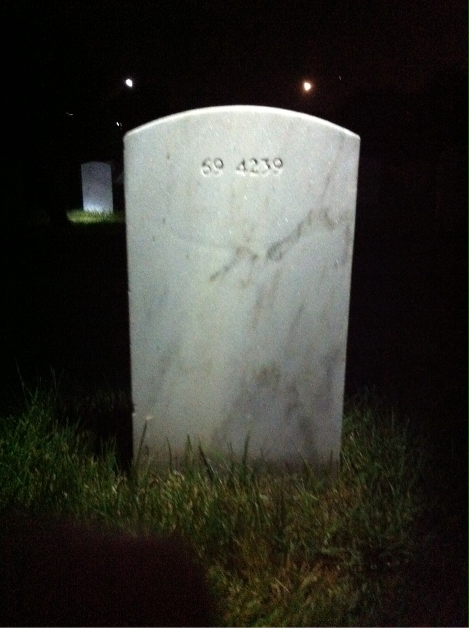 Back of headstone — Lawrence Anderson