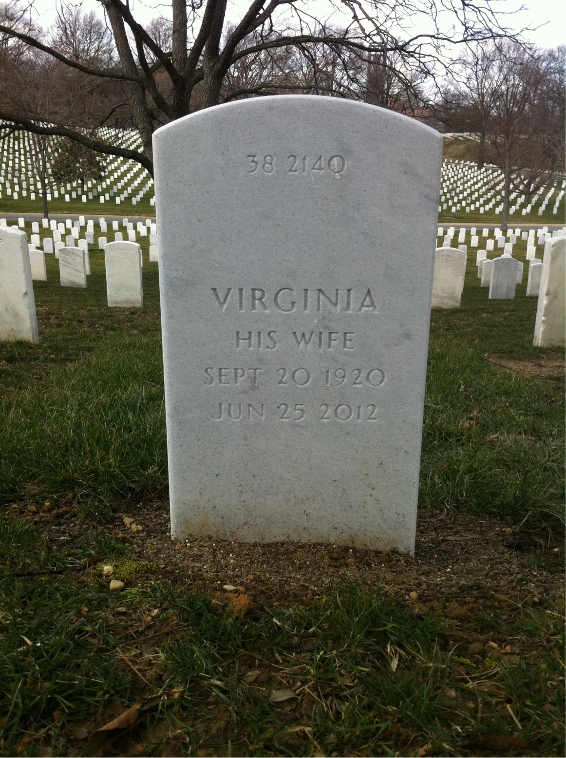 Back of headstone — Harold Spaulding