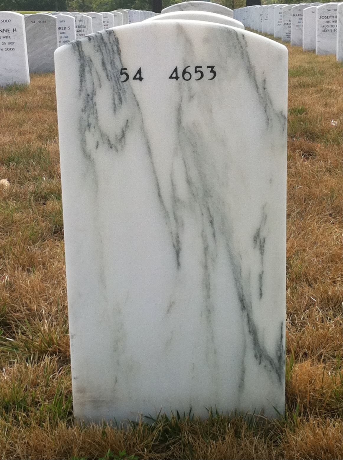 Back of headstone — Jeremiah Barnes