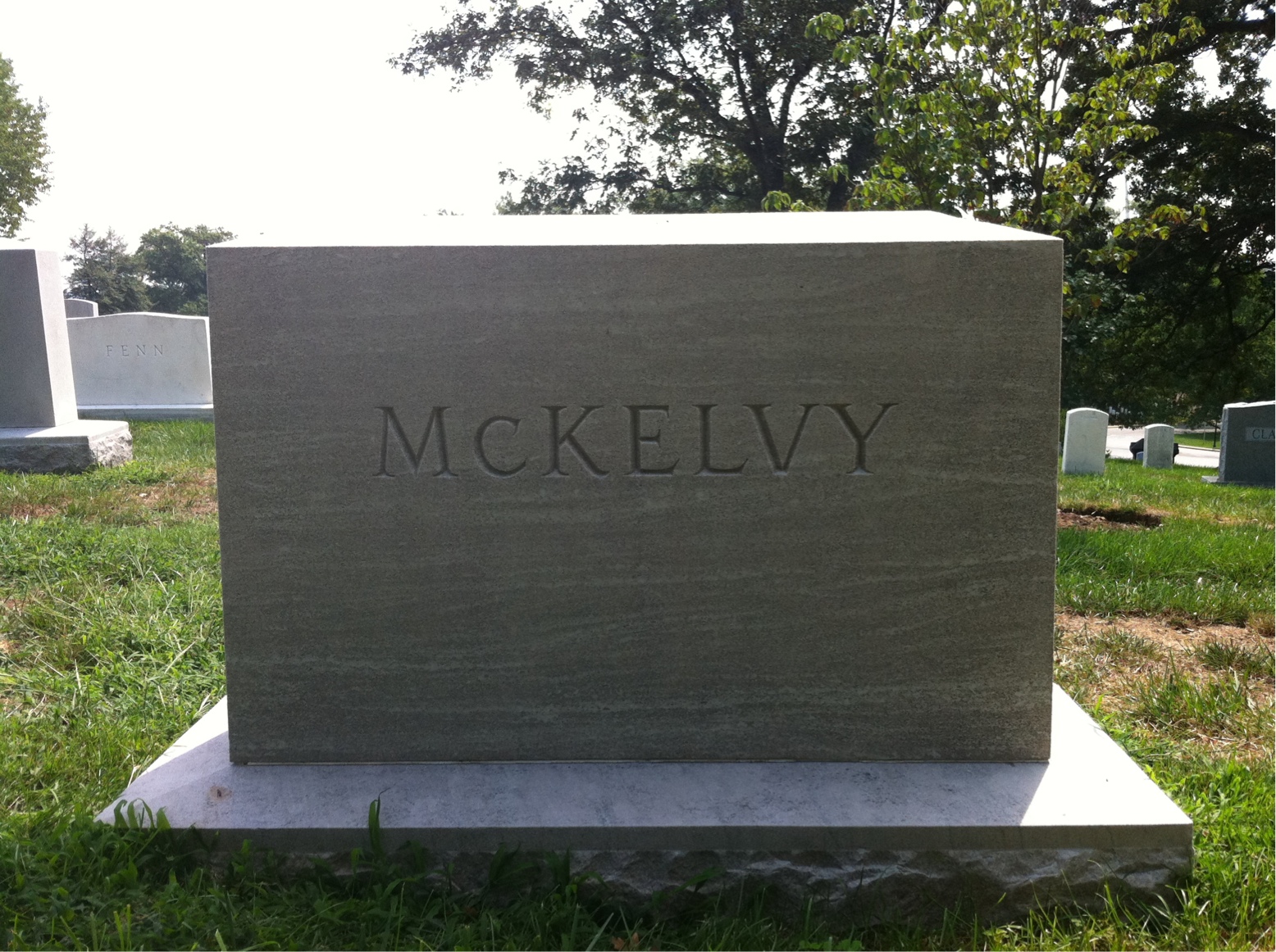 Back of headstone — Lucy Mckelvy