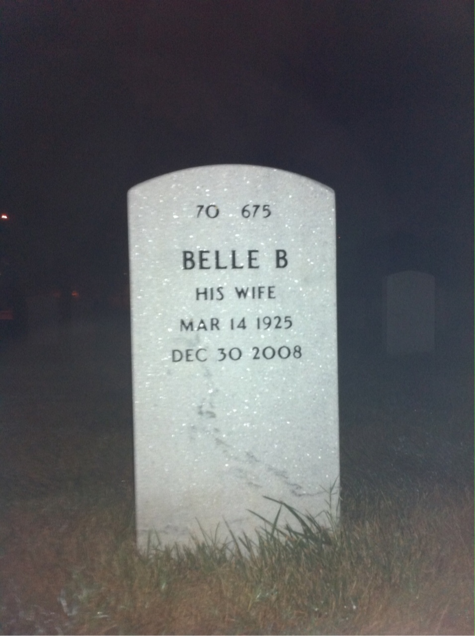 Back of headstone — Leonard Metelits