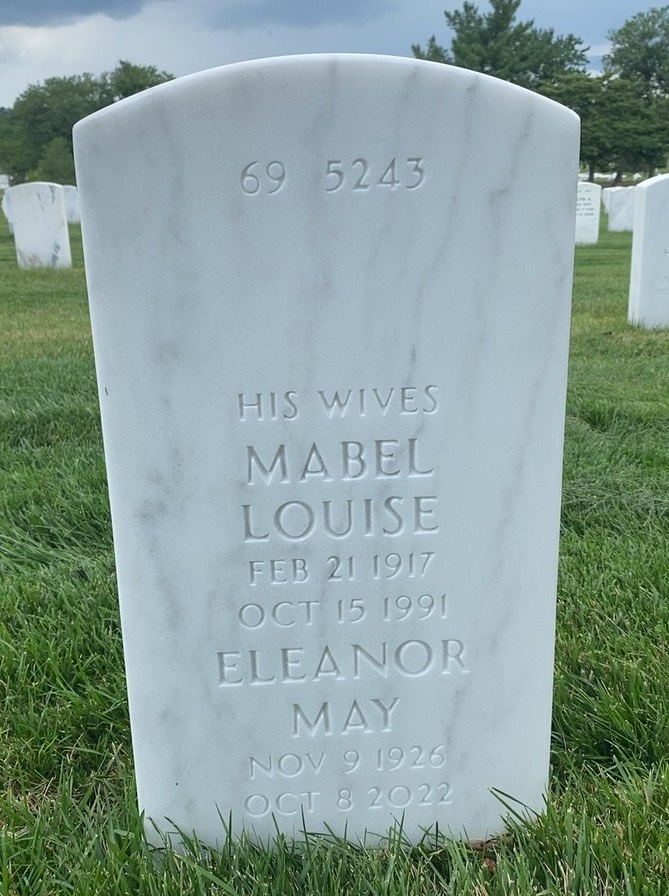 Back of headstone — Donald Anderson