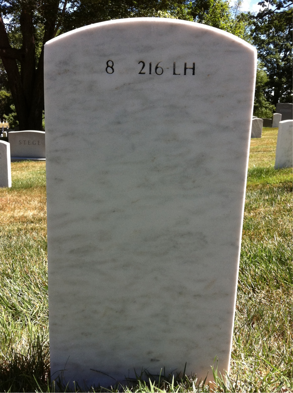 Back of headstone — Winfield Scott