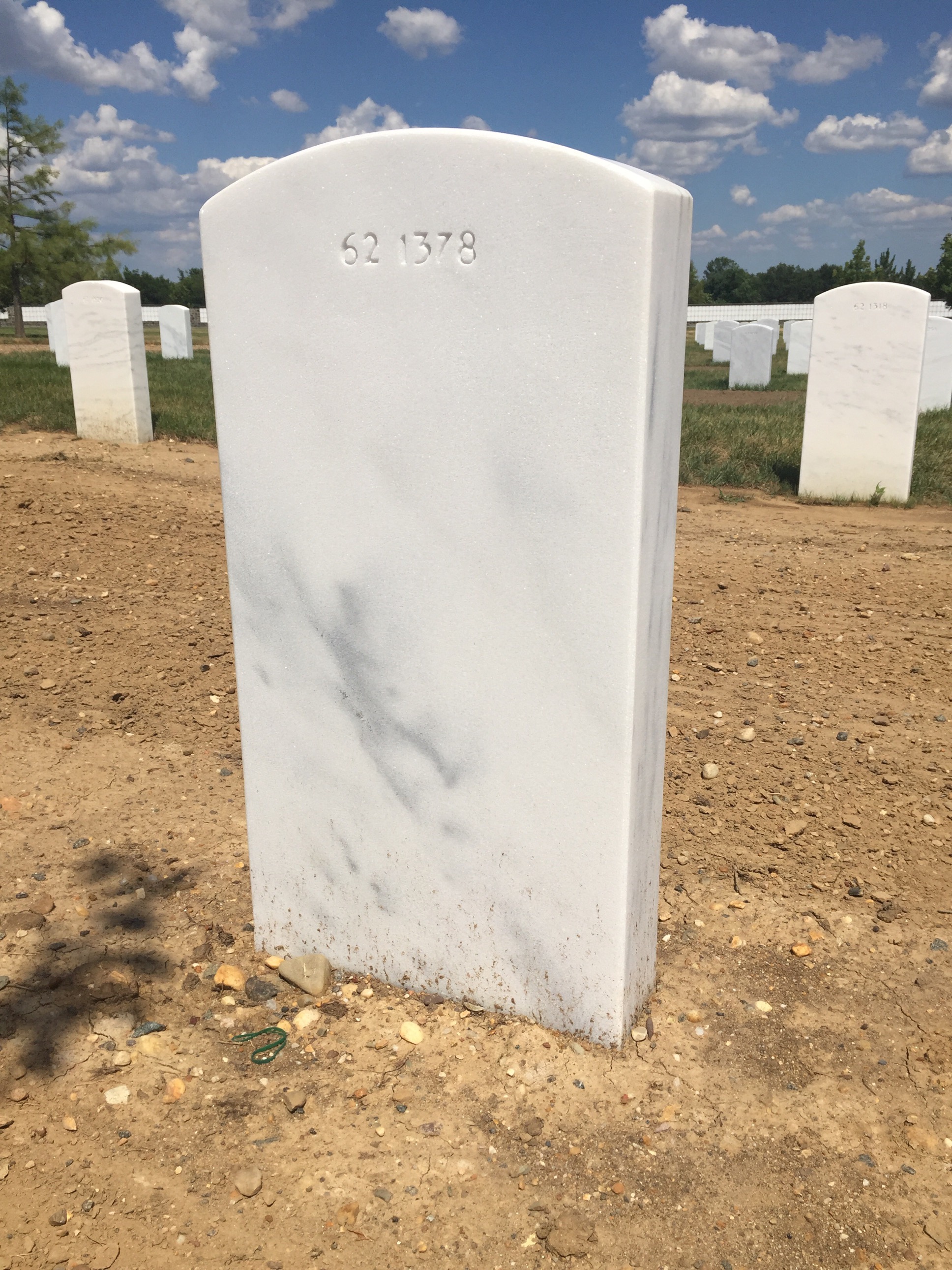 Back of headstone — Tobie Joe Jackson