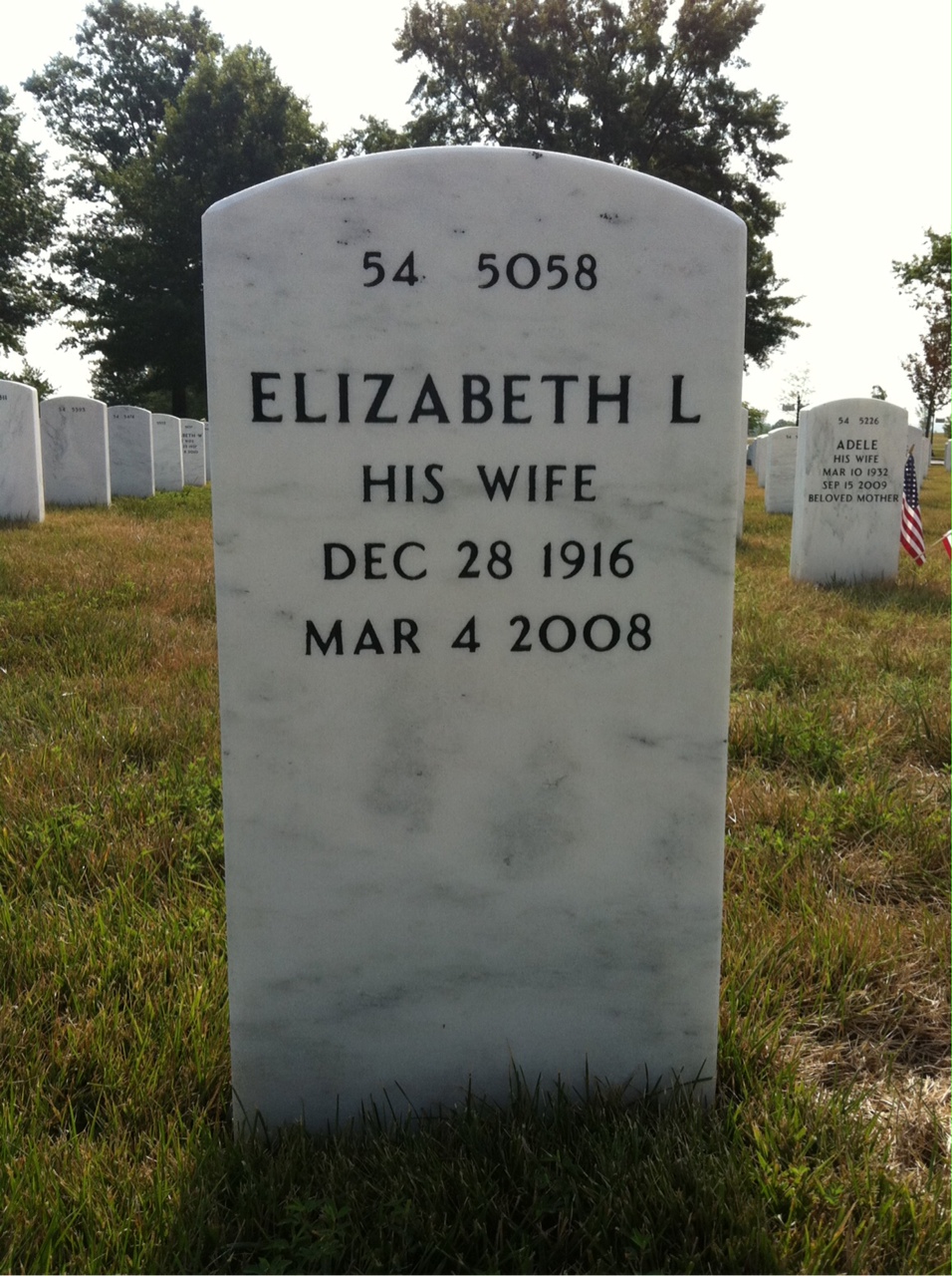 Back of headstone — Ernest Bennett