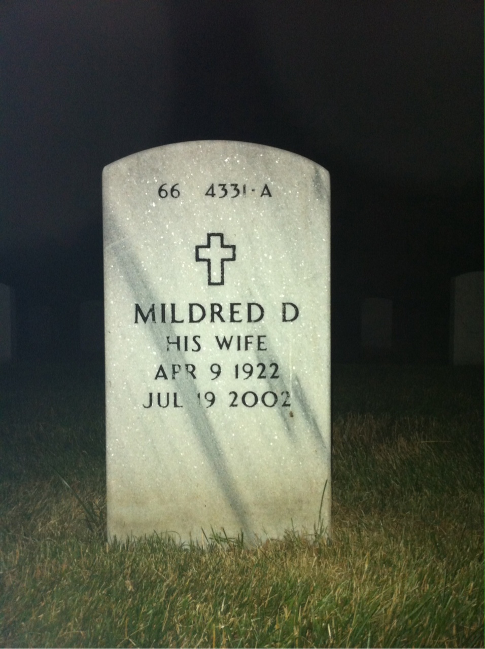 Back of headstone — Warren Coffman