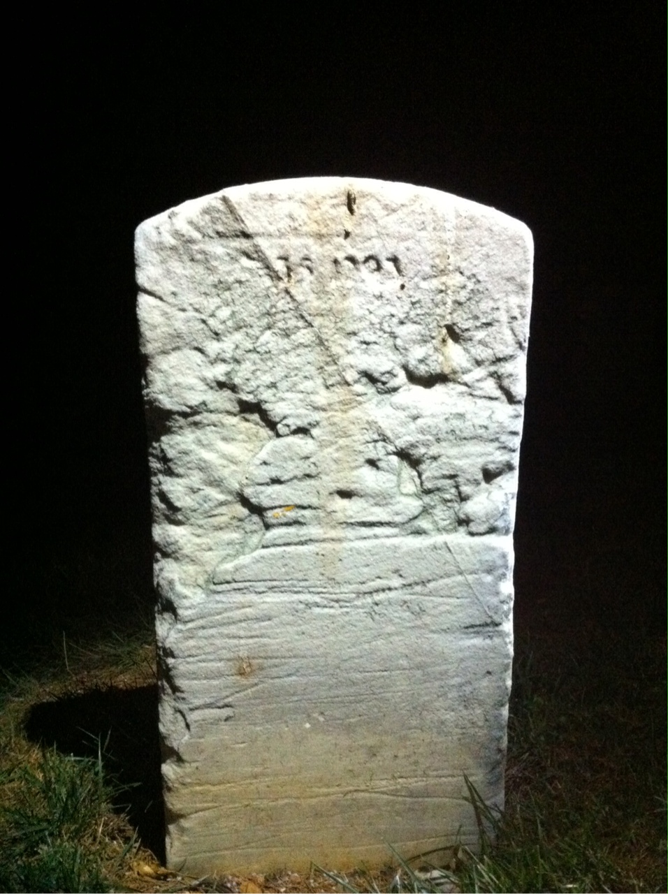 Back of headstone — Edward Benson