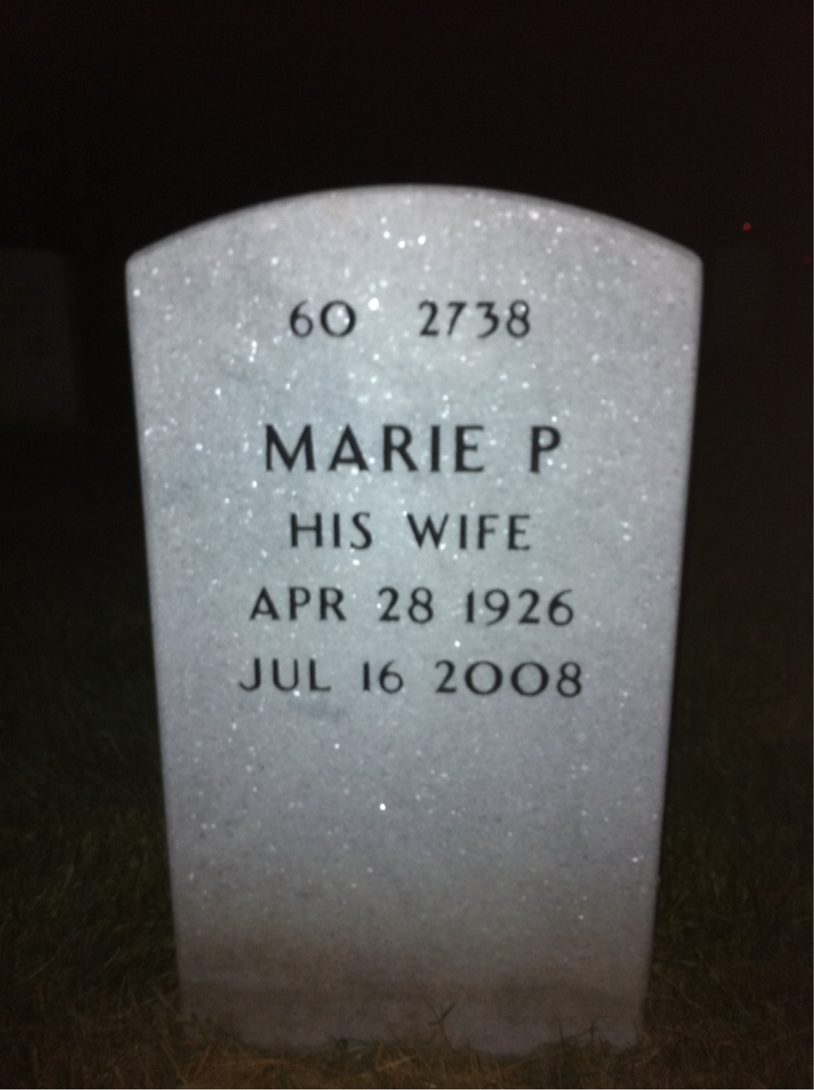 Back of headstone — Allan Hanson