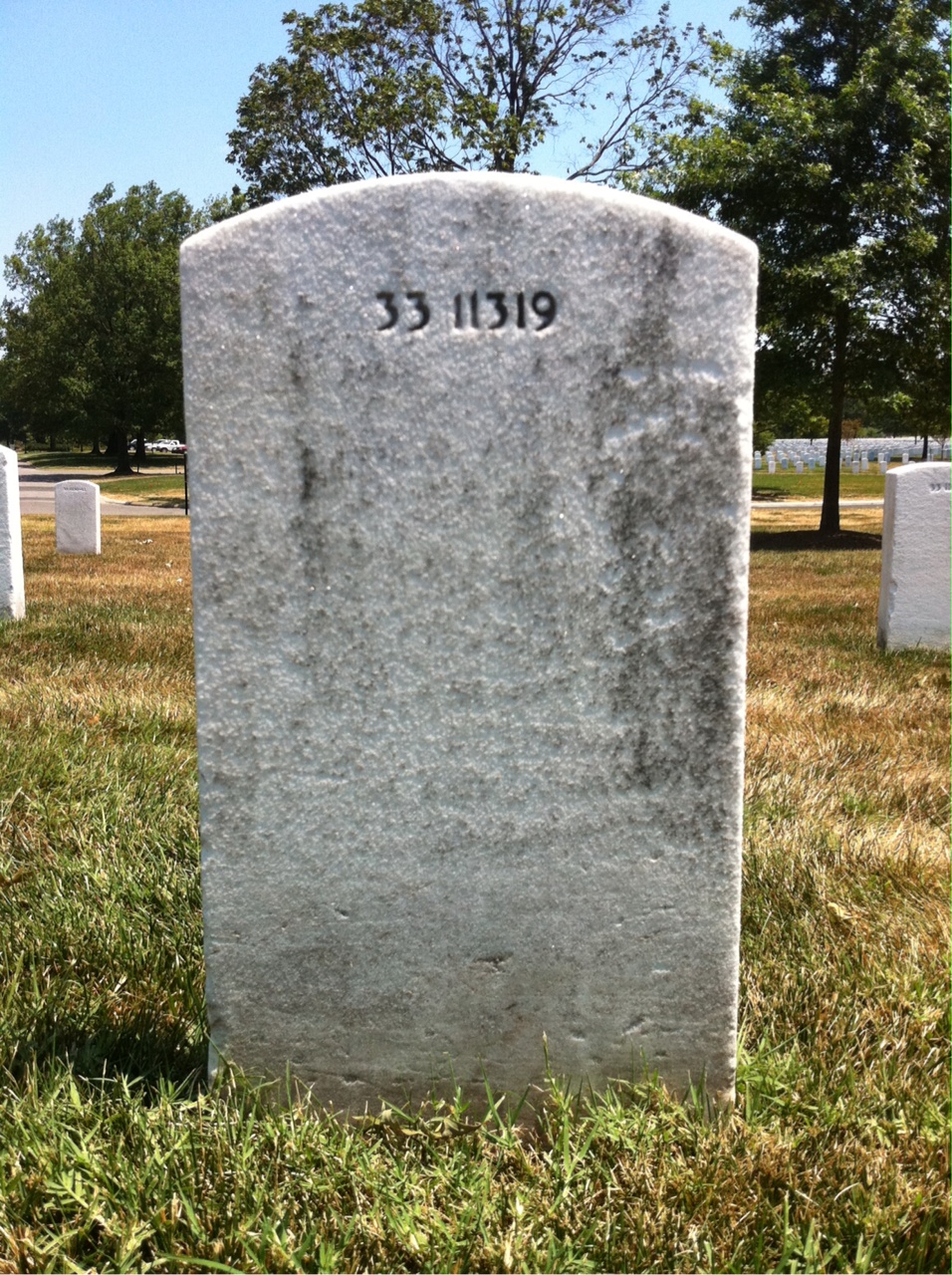 Back of headstone — David Abbott