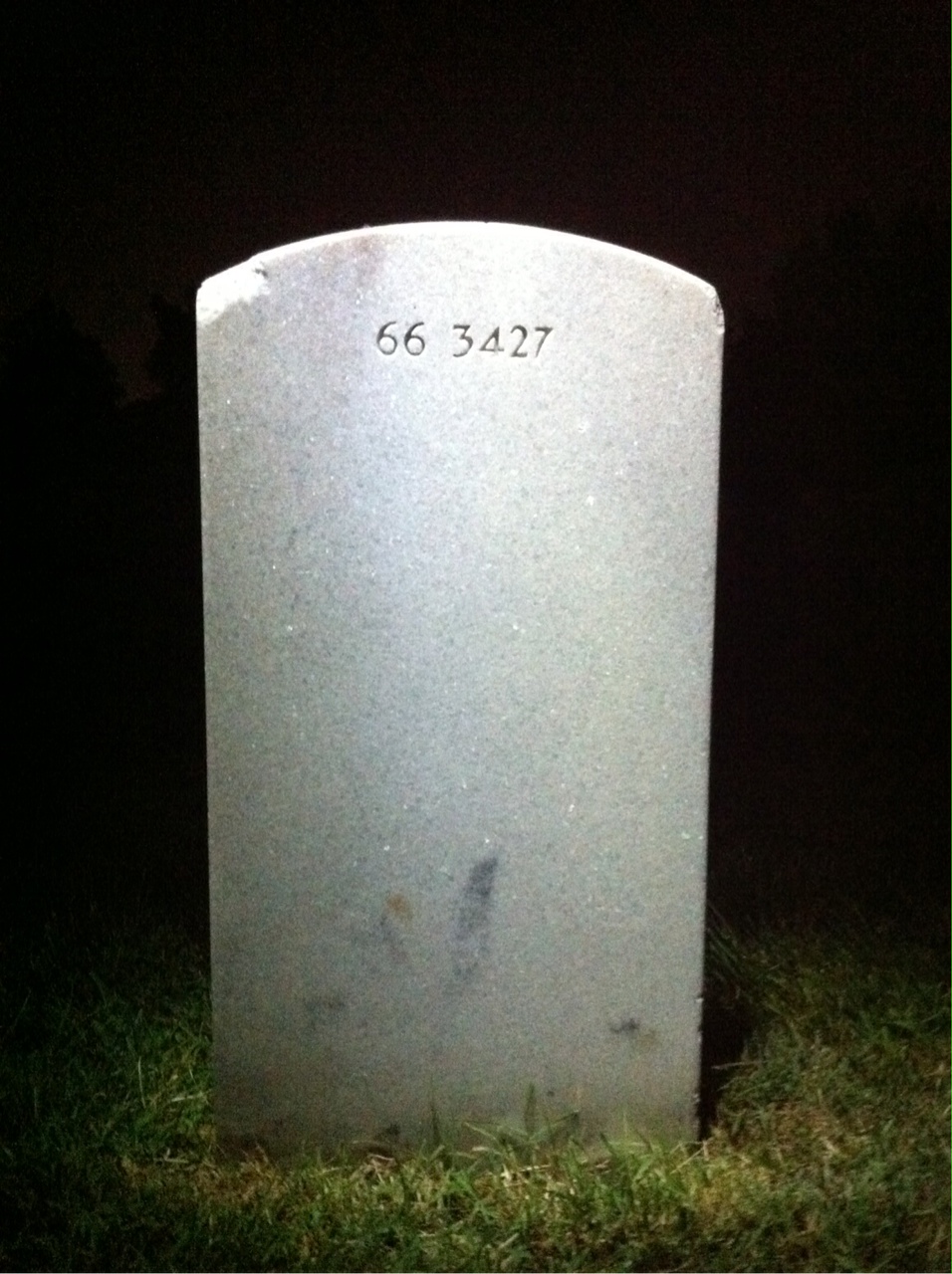 Back of headstone — David Amigh