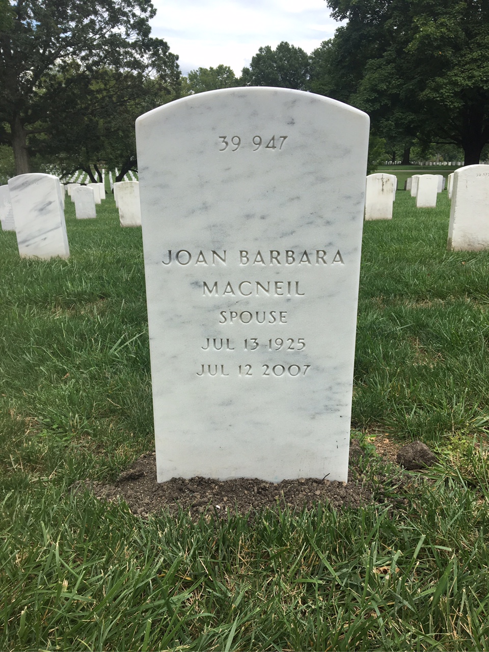 Back of headstone — Richard Washington