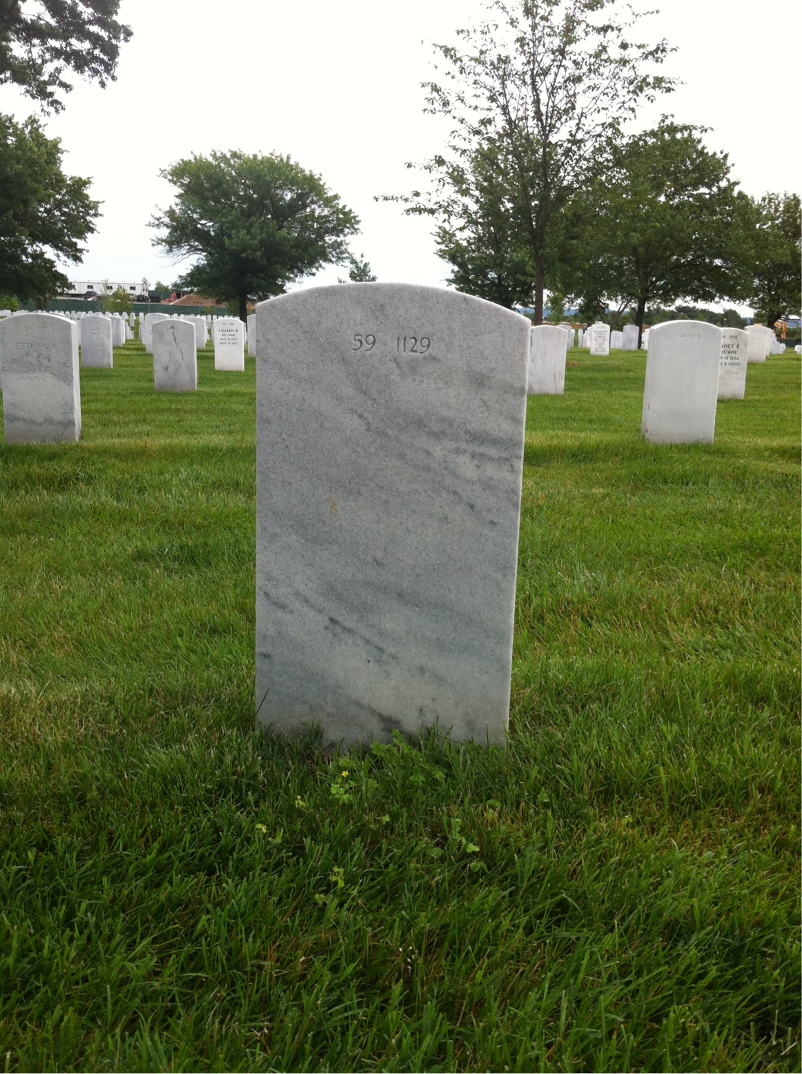 Back of headstone — Anthony Alloggio