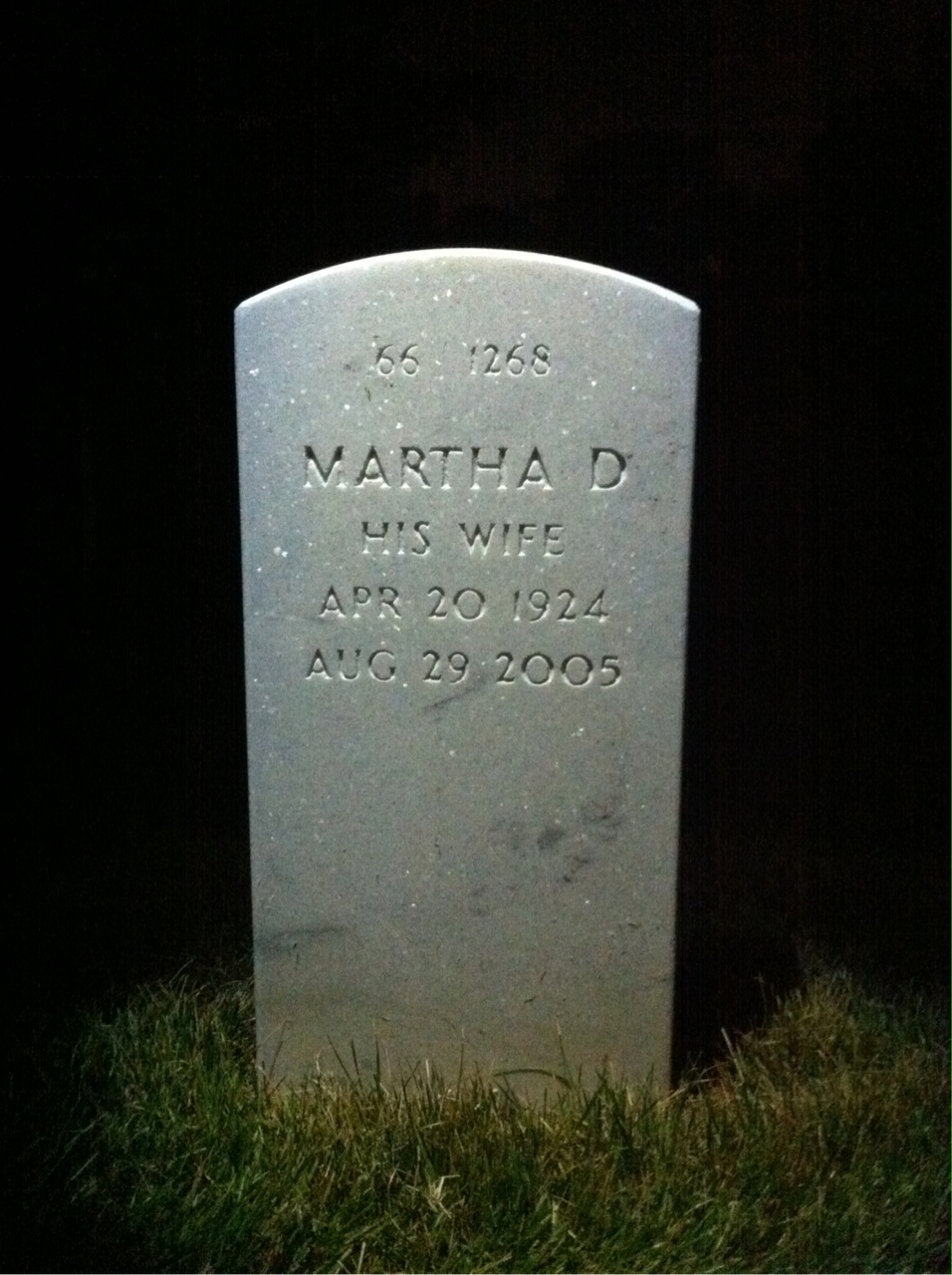 Back of headstone — Charles Brown