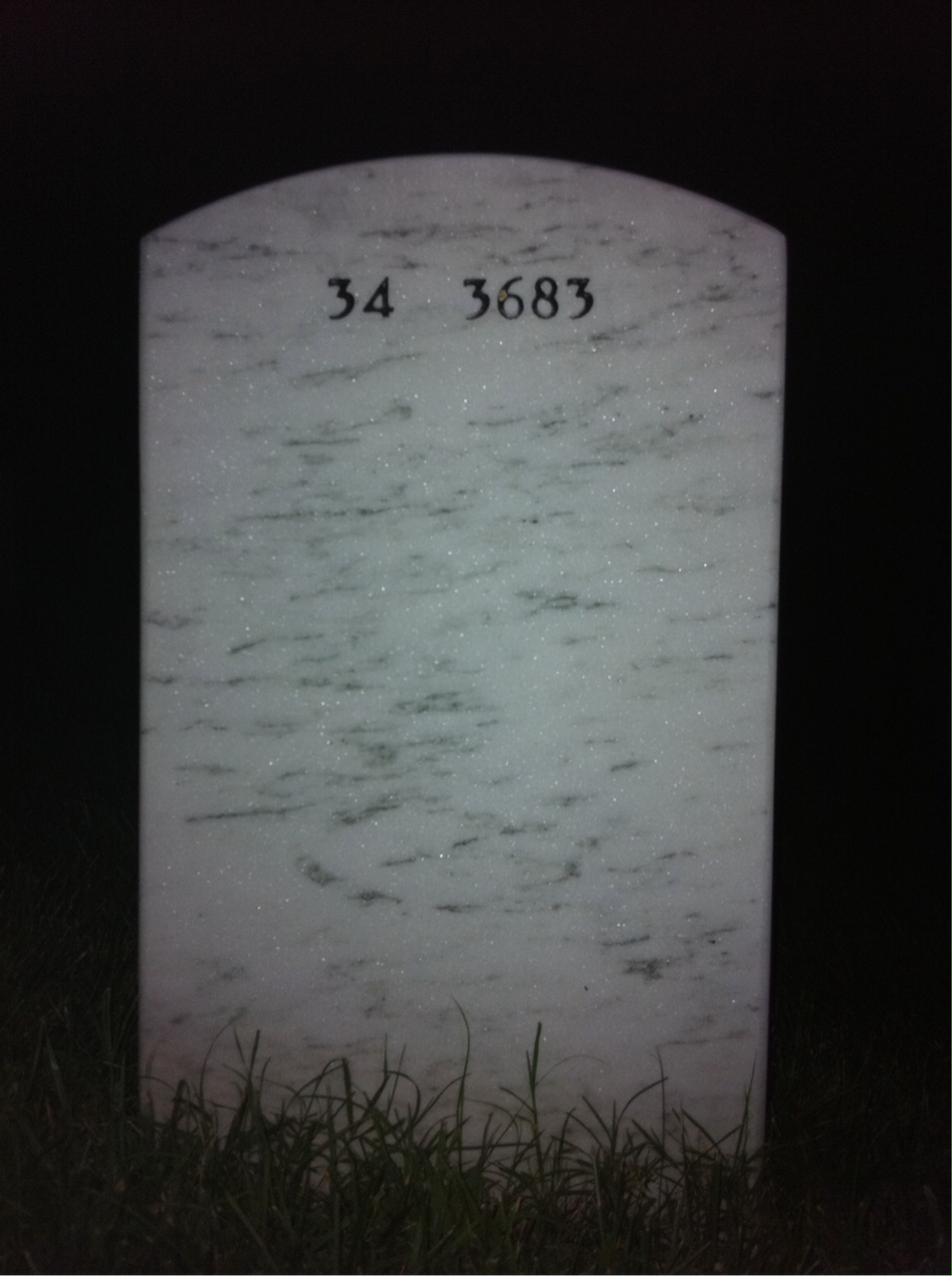 Back of headstone — Lawrence Mitchell