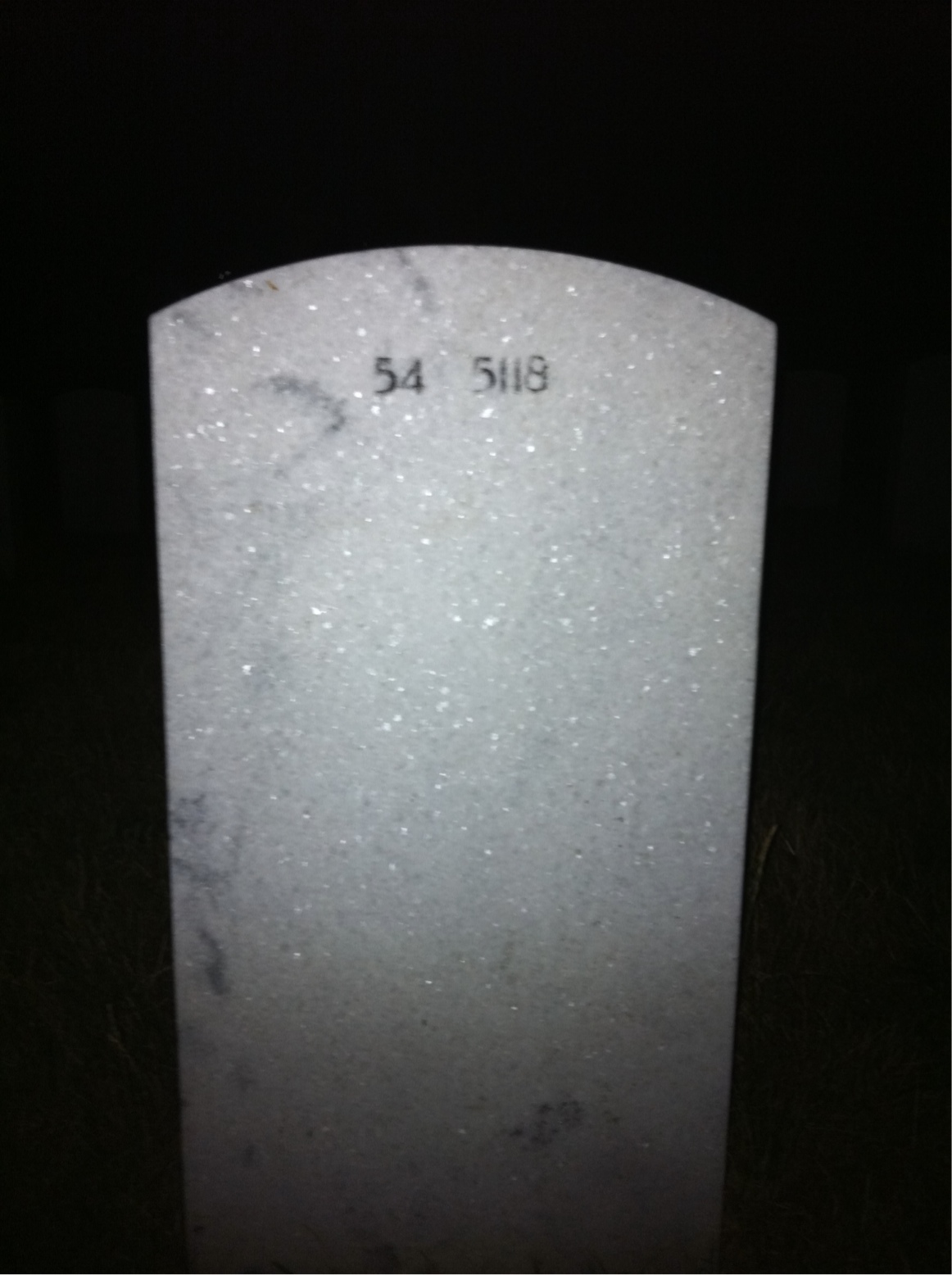 Back of headstone — Michael J Shull