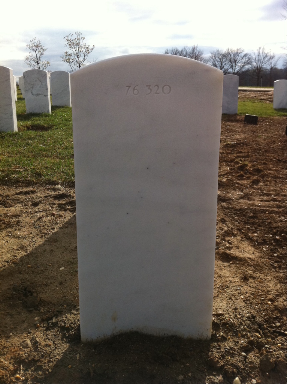 Back of headstone — William L Shelton