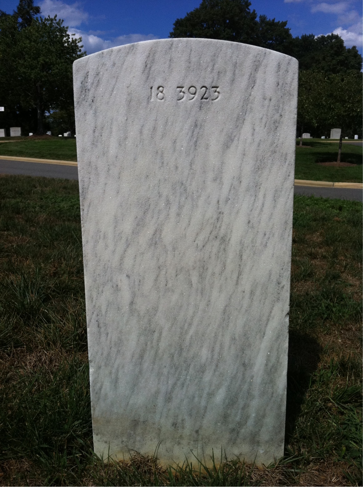 Back of headstone — Andrew Alstrom