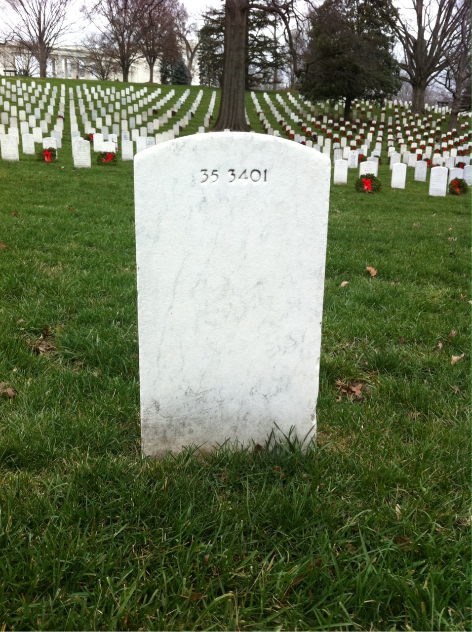 Back of headstone — William S Briscoe