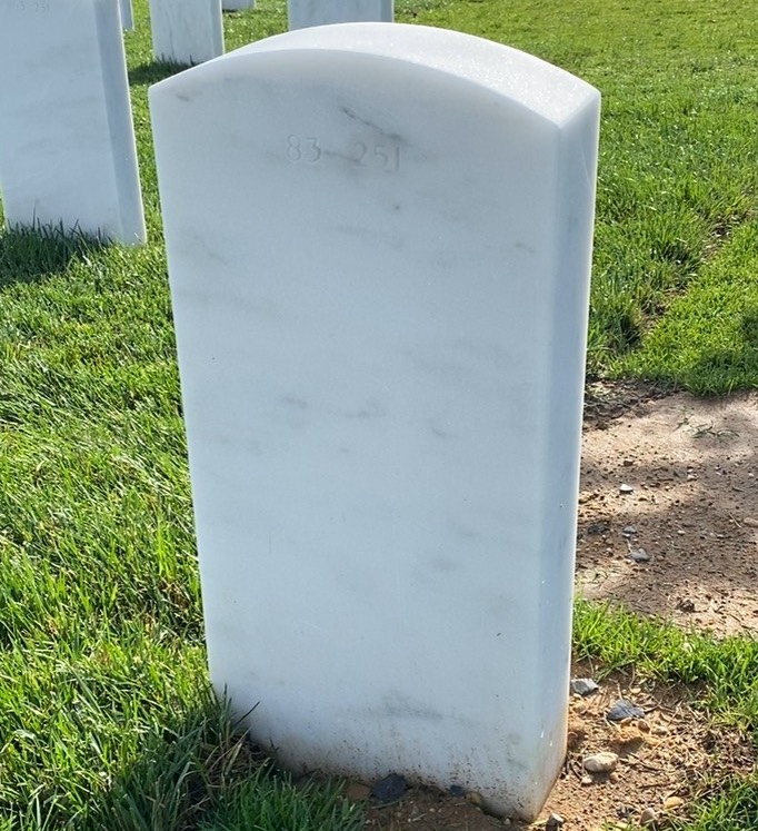 Back of headstone — Wendall L Lasher