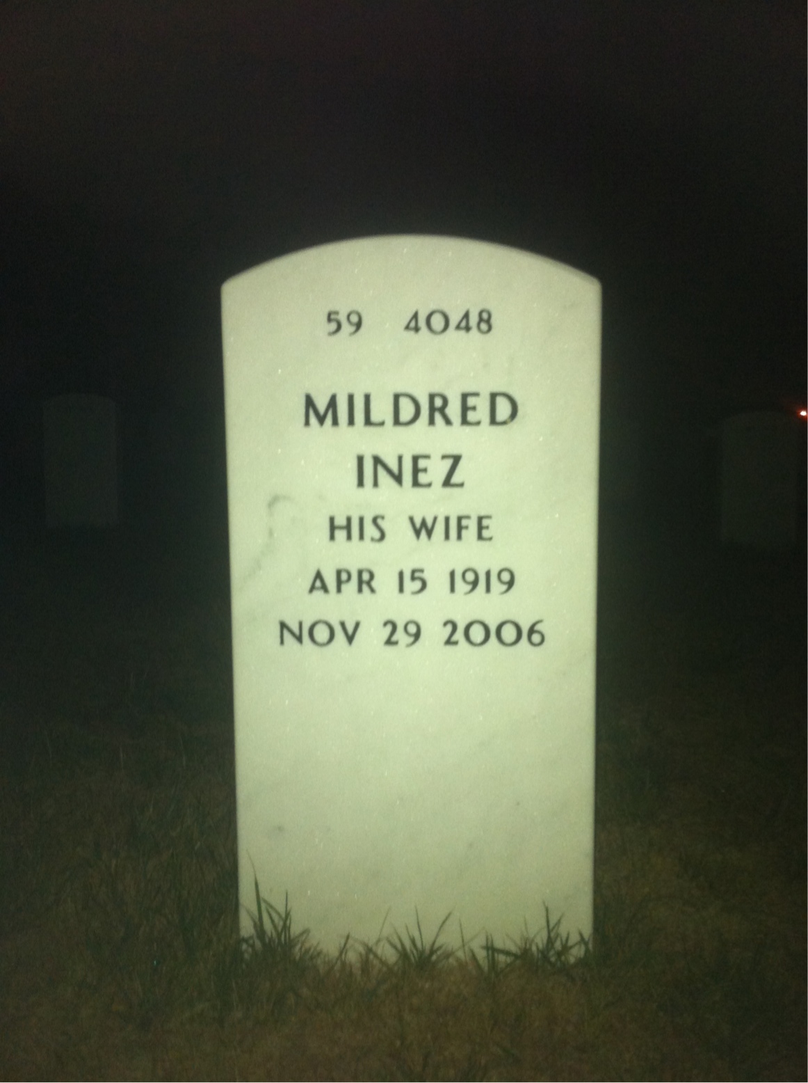 Back of headstone — Arthur Jackson