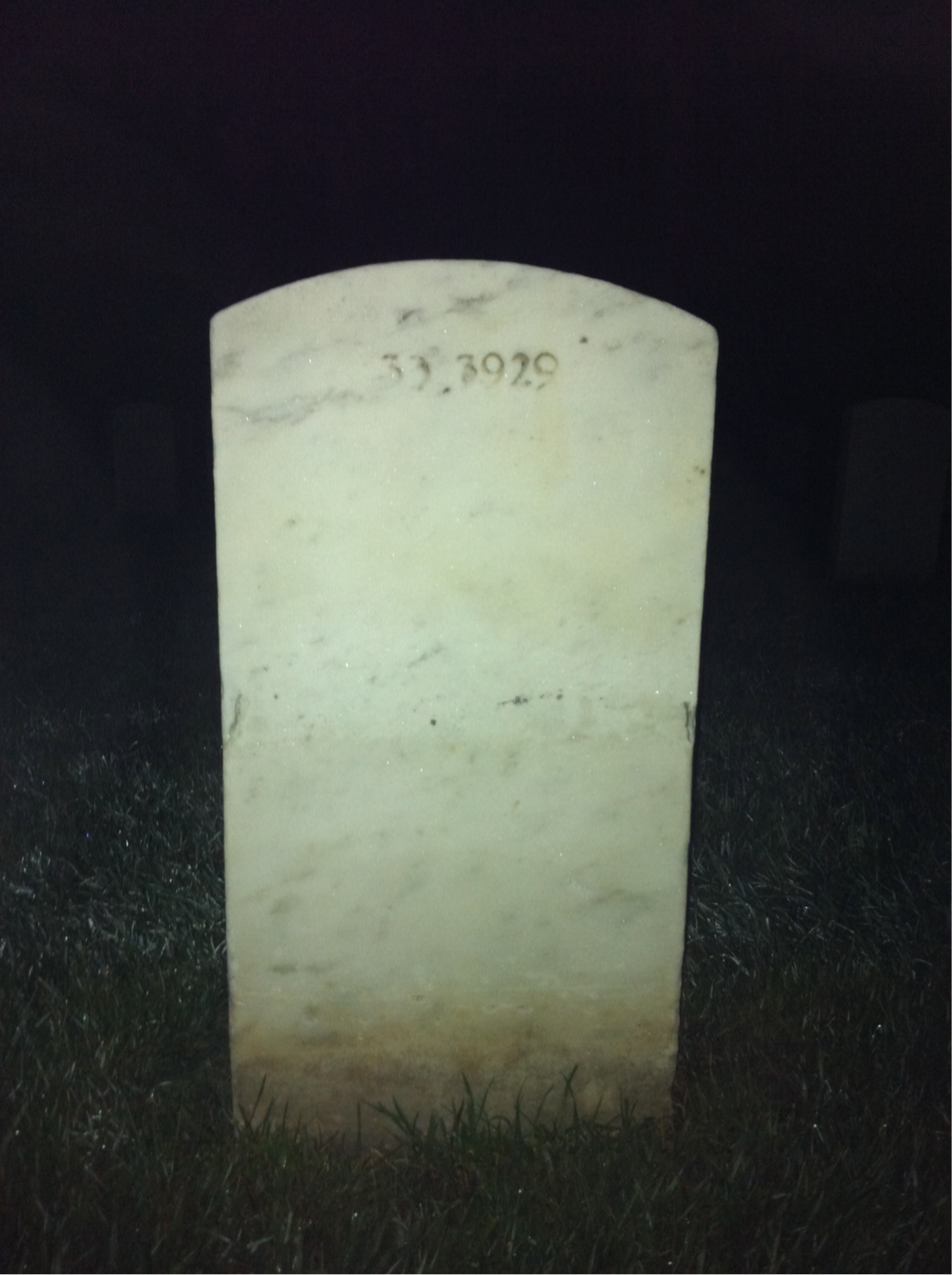 Back of headstone — Thelma Baughman