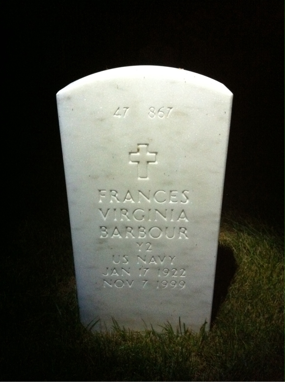 Back of headstone — Charles Barbour