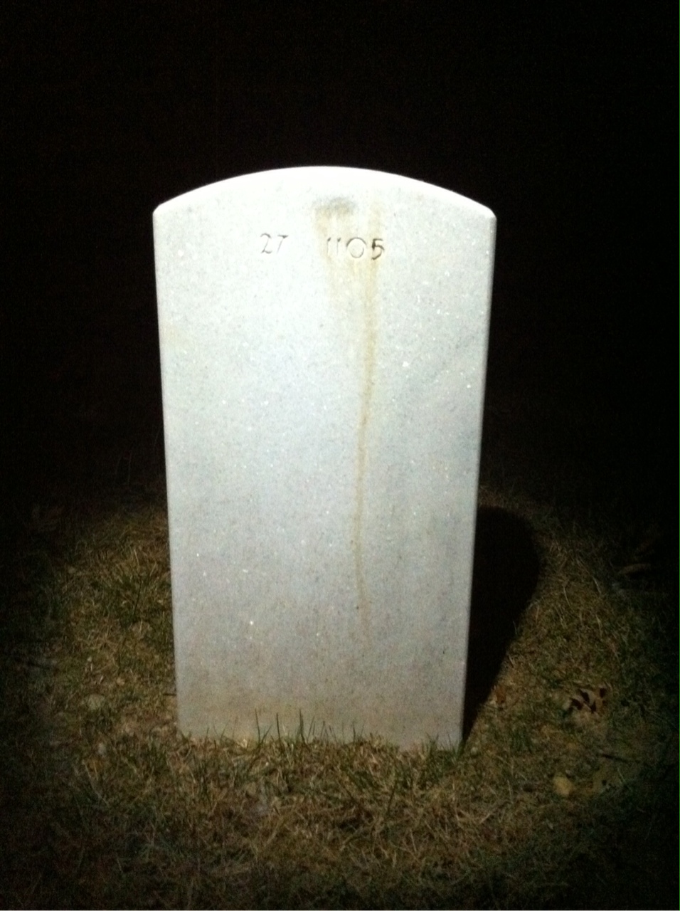 Back of headstone — John Brack