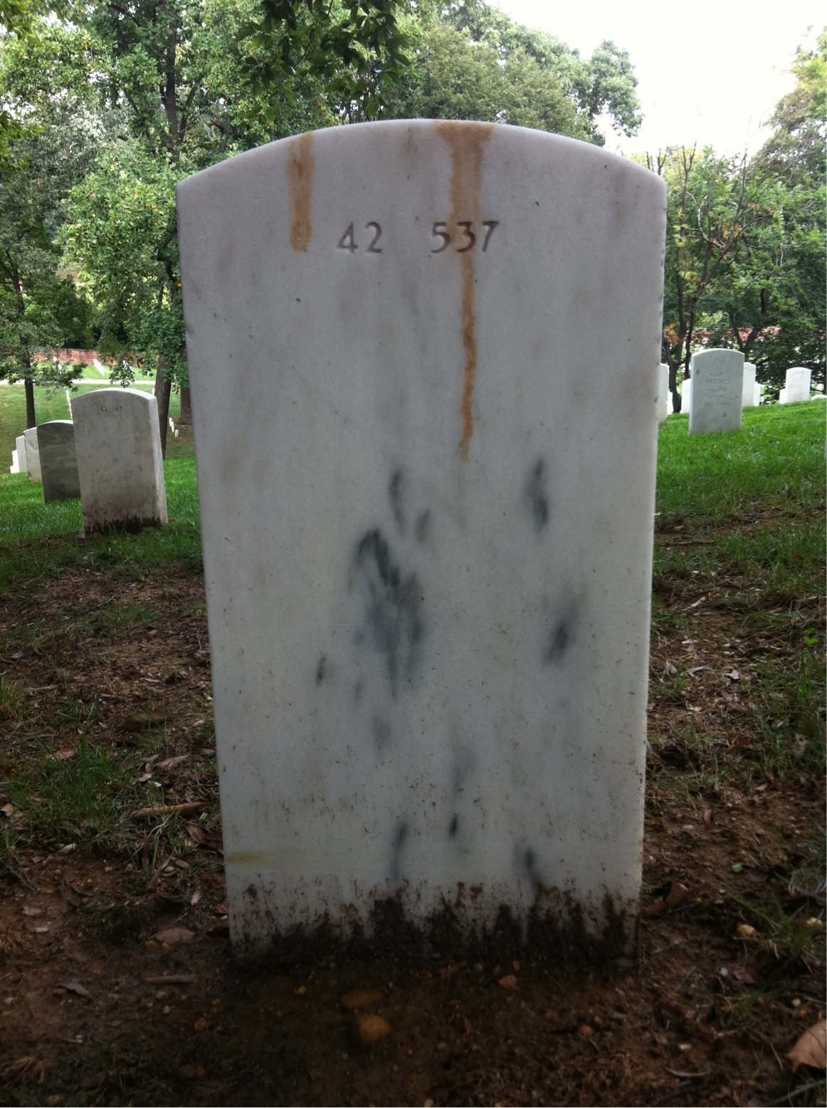 Back of headstone — Elizabeth Moore
