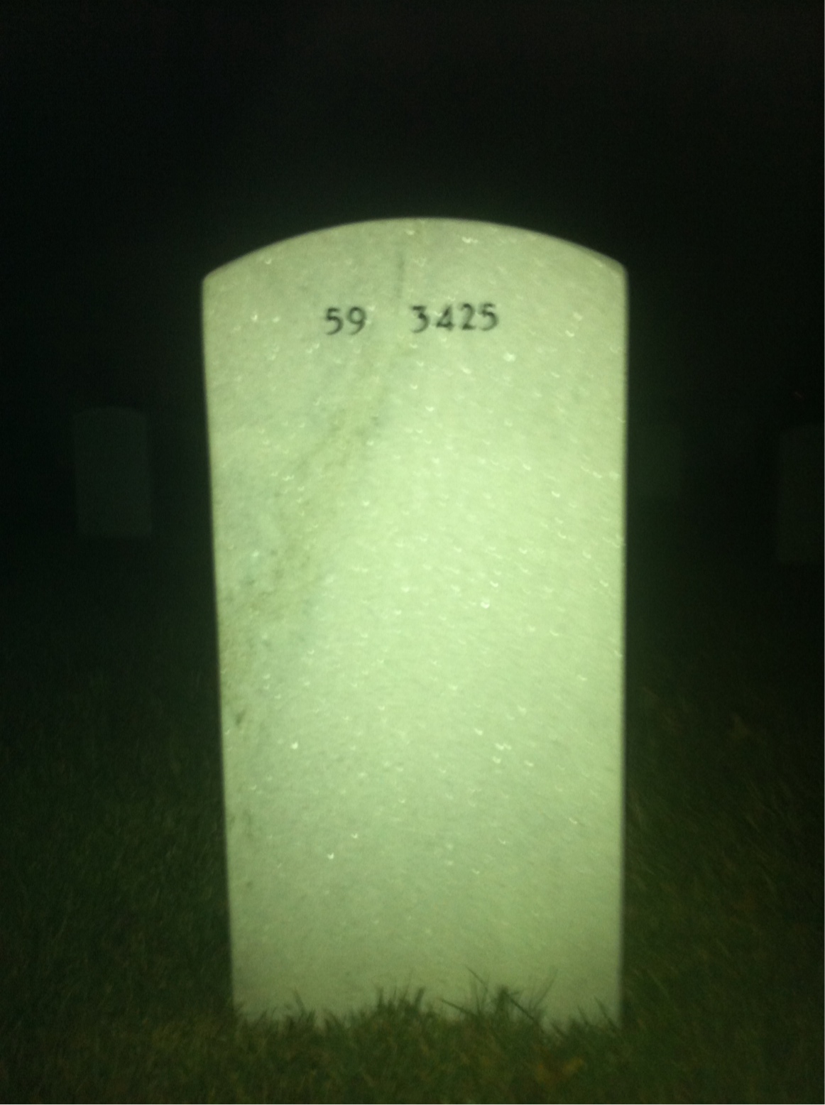 Back of headstone — Richard Conway
