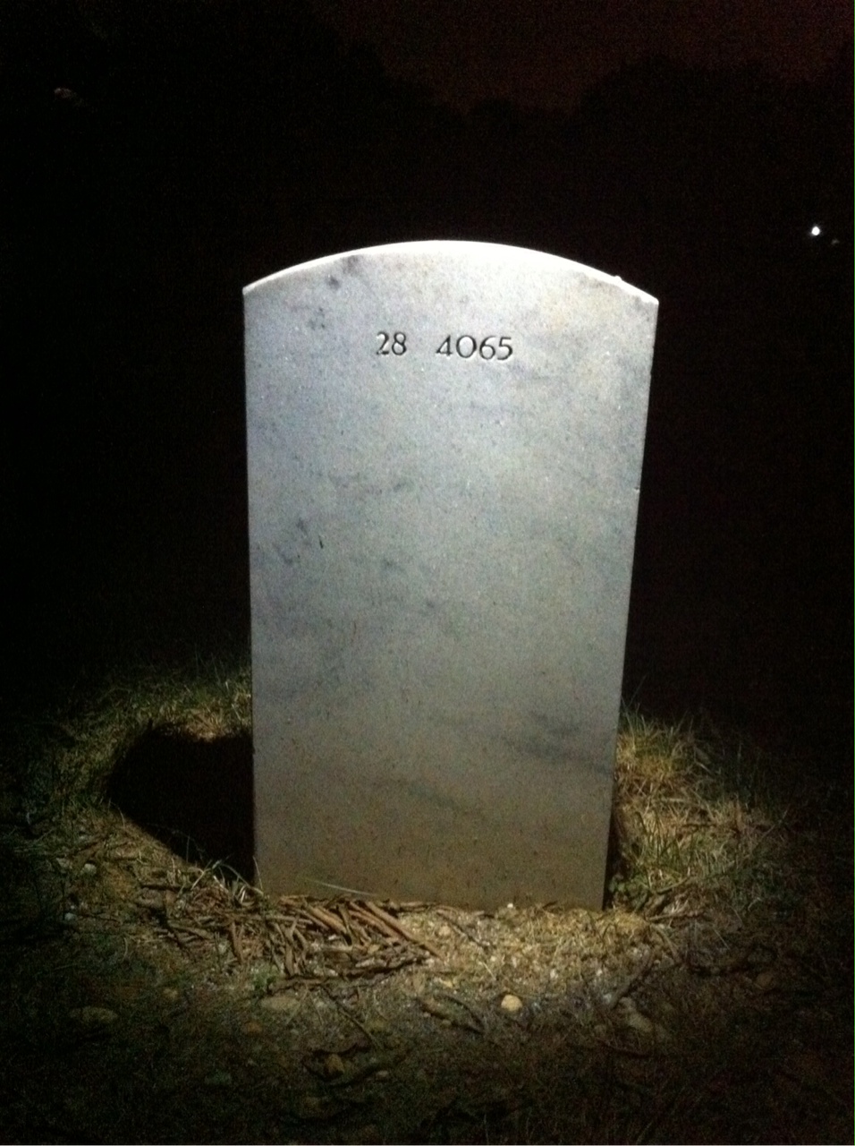 Back of headstone — Hazel Cote