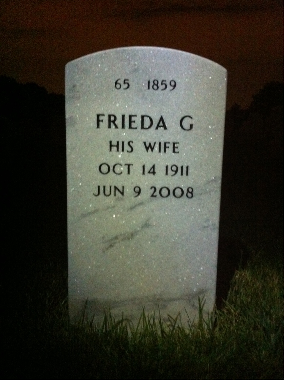Back of headstone — Solomon Ruddel