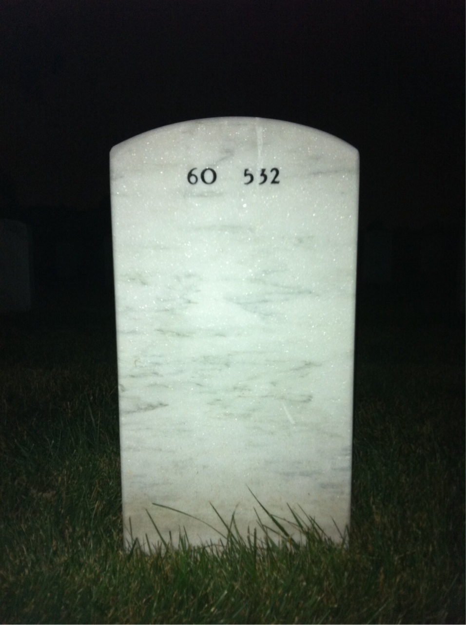 Back of headstone — Matthew White