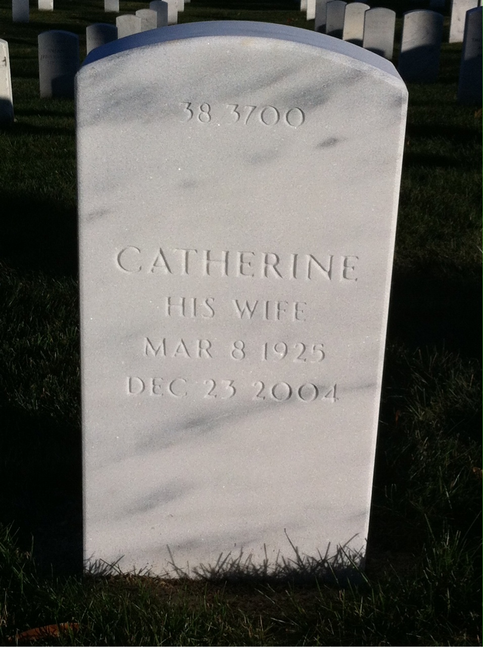 Back of headstone — Thomas Vormbrock