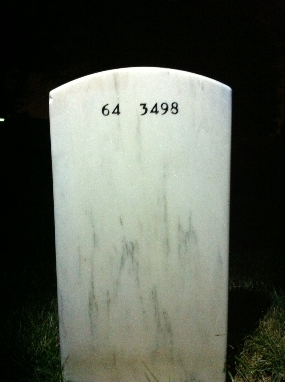 Back of headstone — Harold Deal