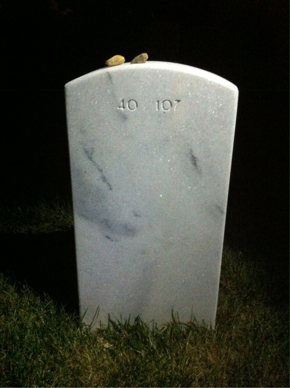 Back of headstone — Milton Mitler