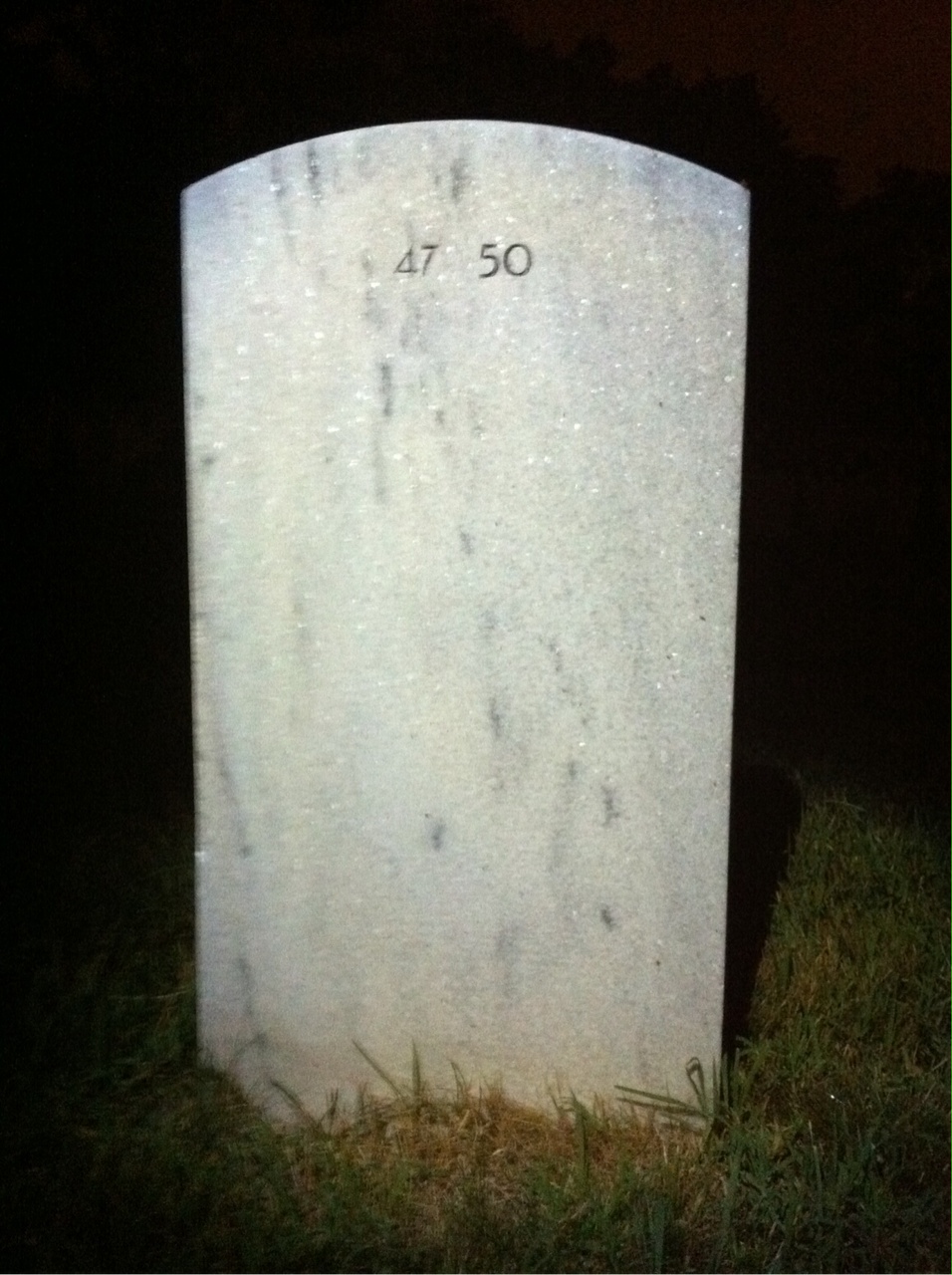 Back of headstone — Jackson Ellerbe