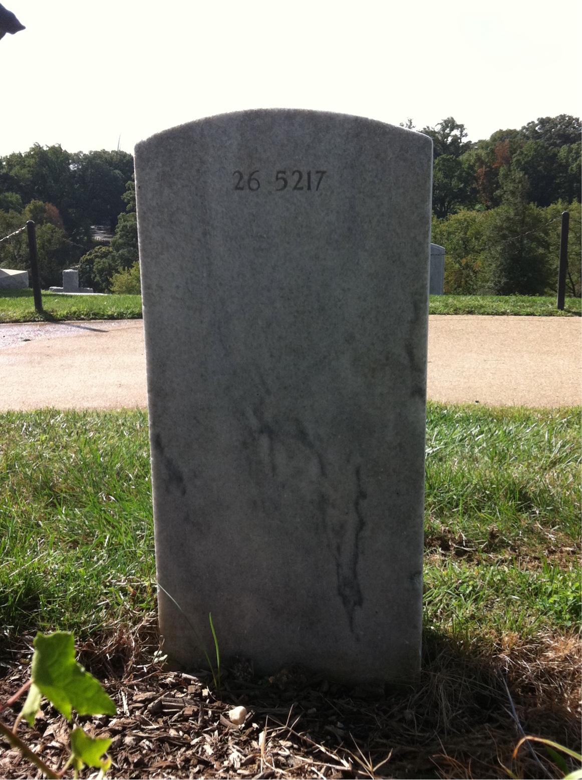 Back of headstone — John Bailey