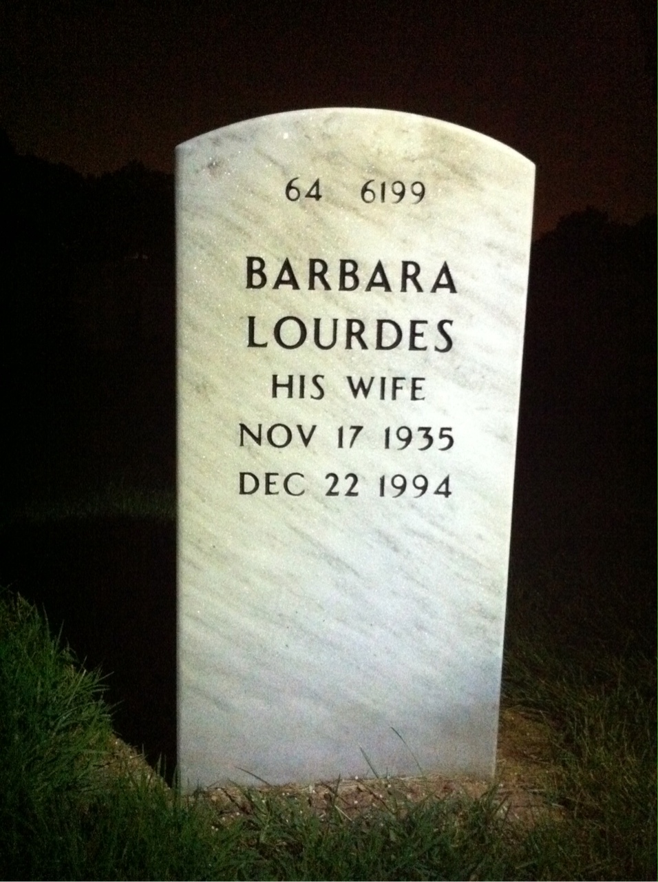 Back of headstone — Arthur Davis