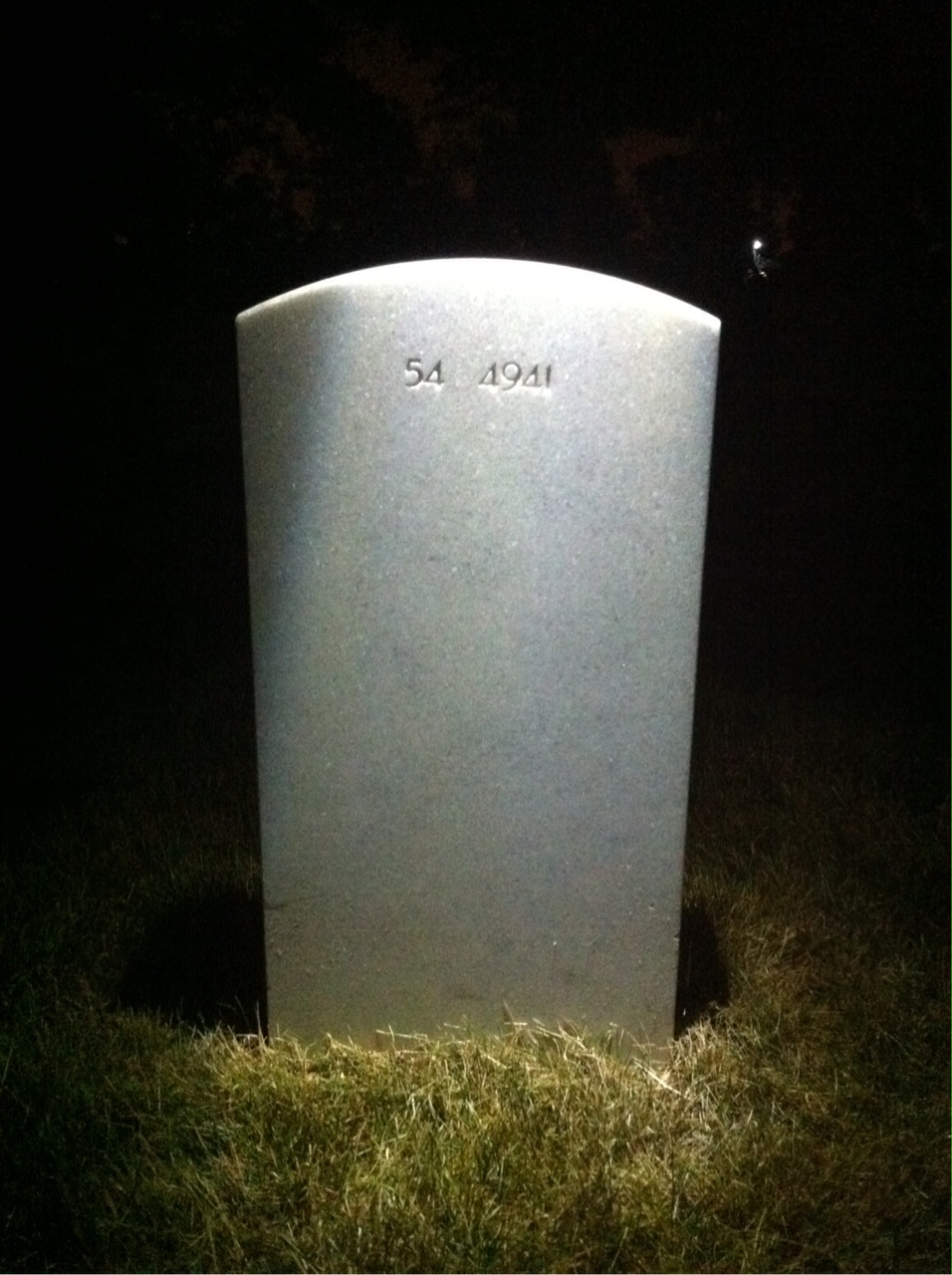 Back of headstone — Roger Morris