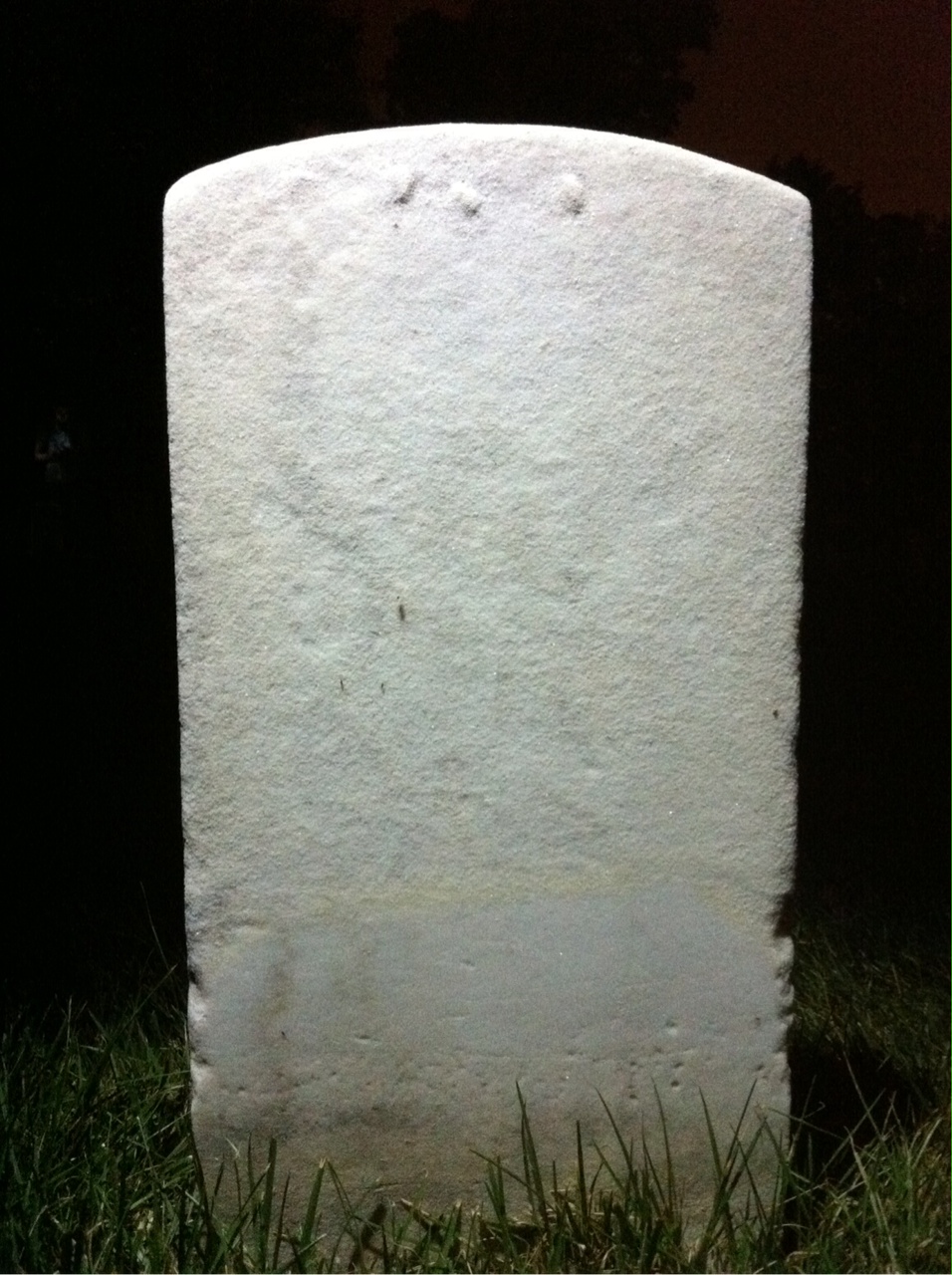 Back of headstone — George Crisp