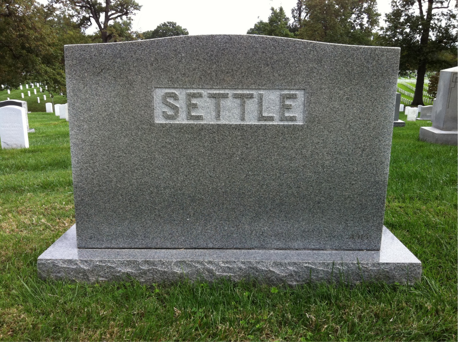 Back of headstone — Thomas Greenhowwilliams Settle