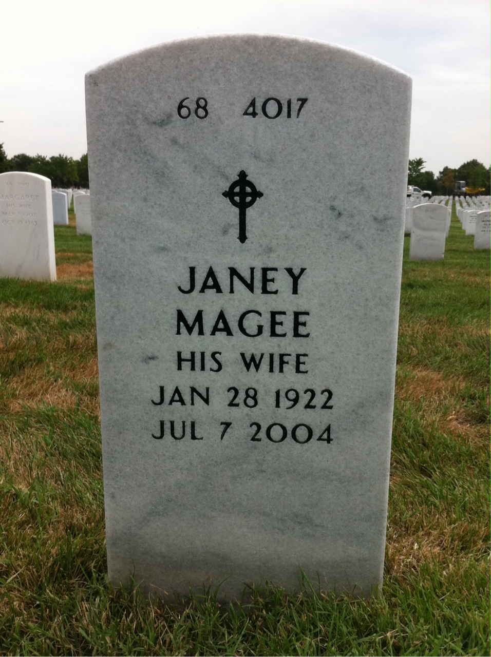 Back of headstone — Frederick Macfawn