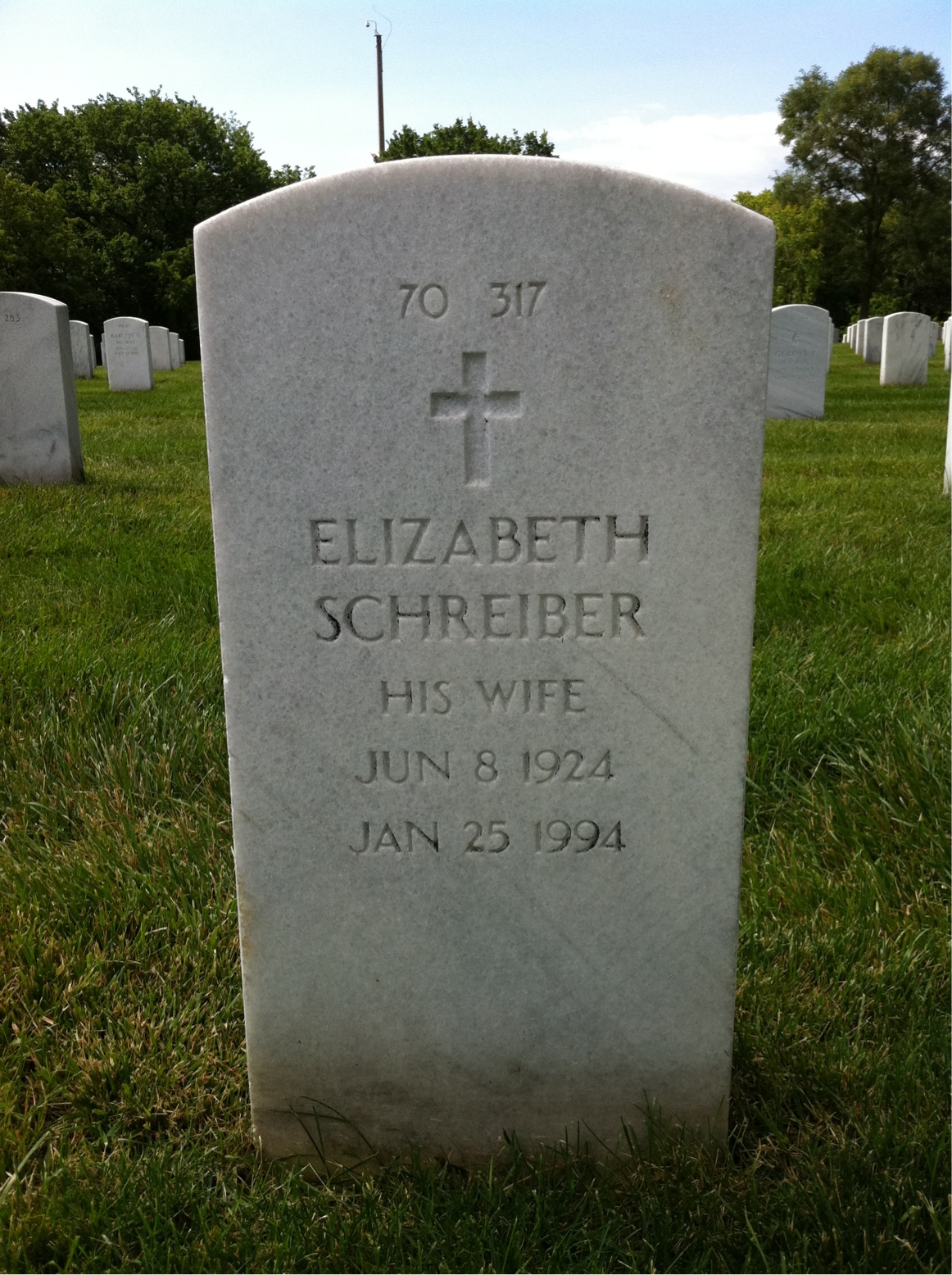 Back of headstone — Walter C Koehler
