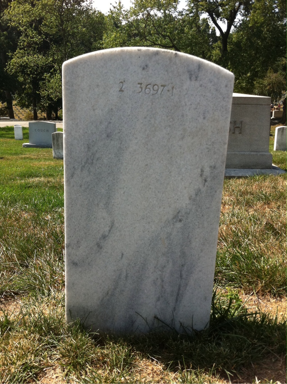 Back of headstone — William Miller