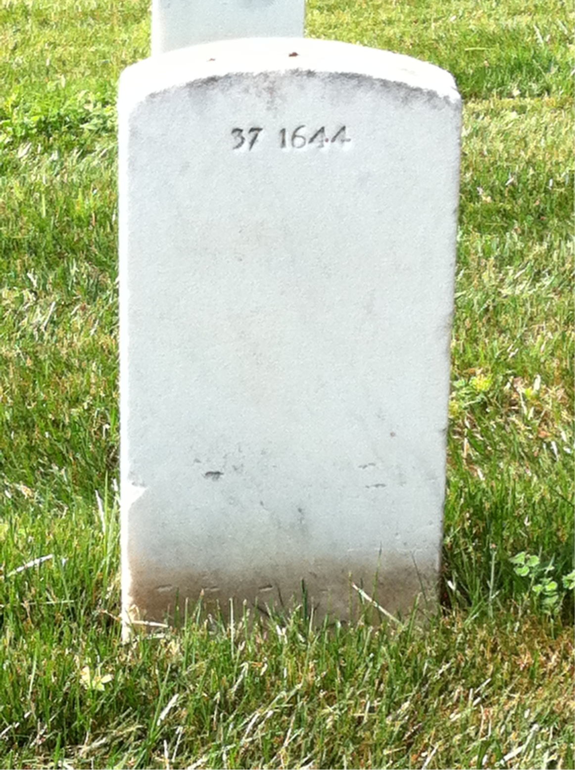 Back of headstone — Alfred Beckham