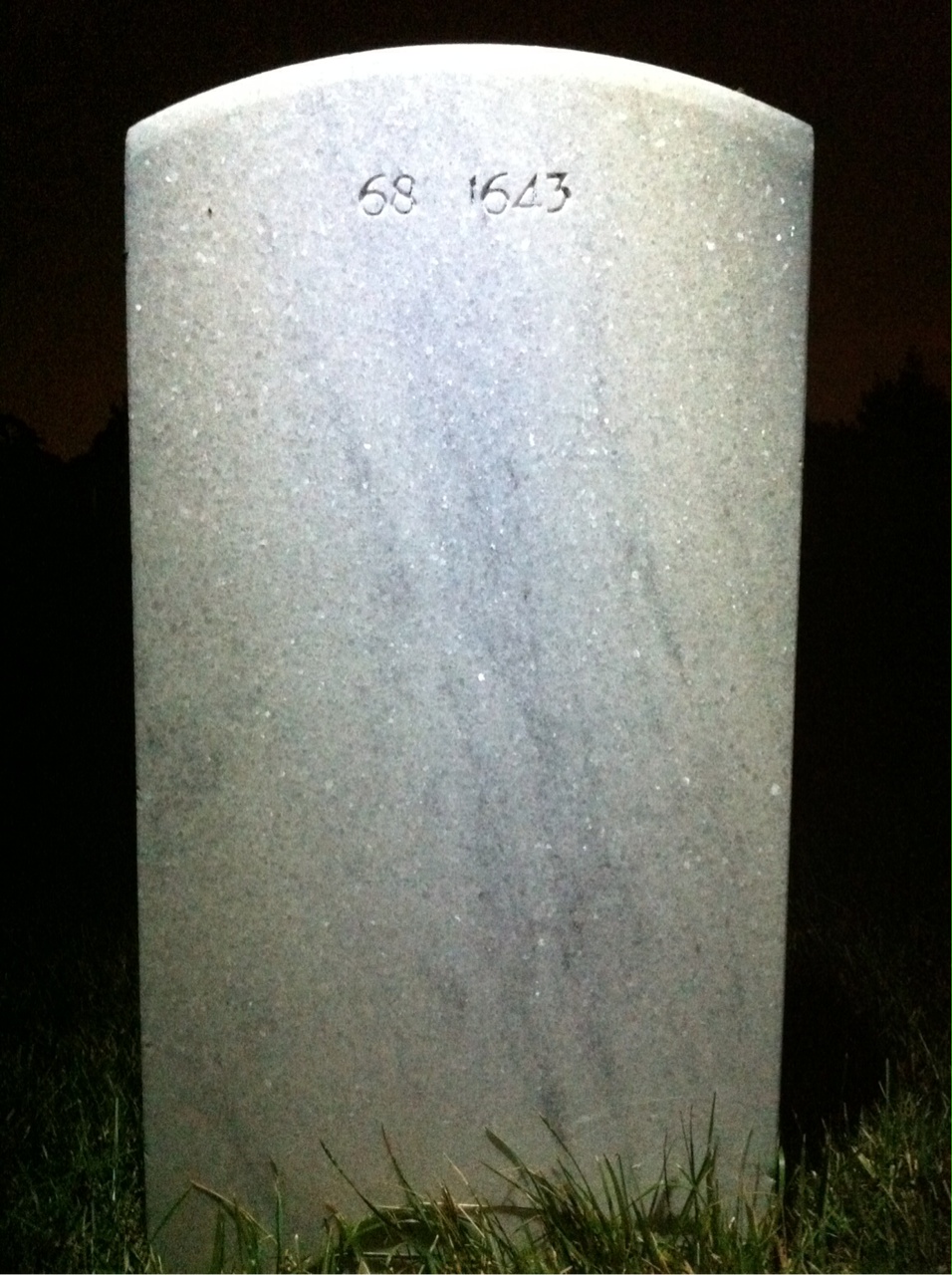 Back of headstone — Royal Akins